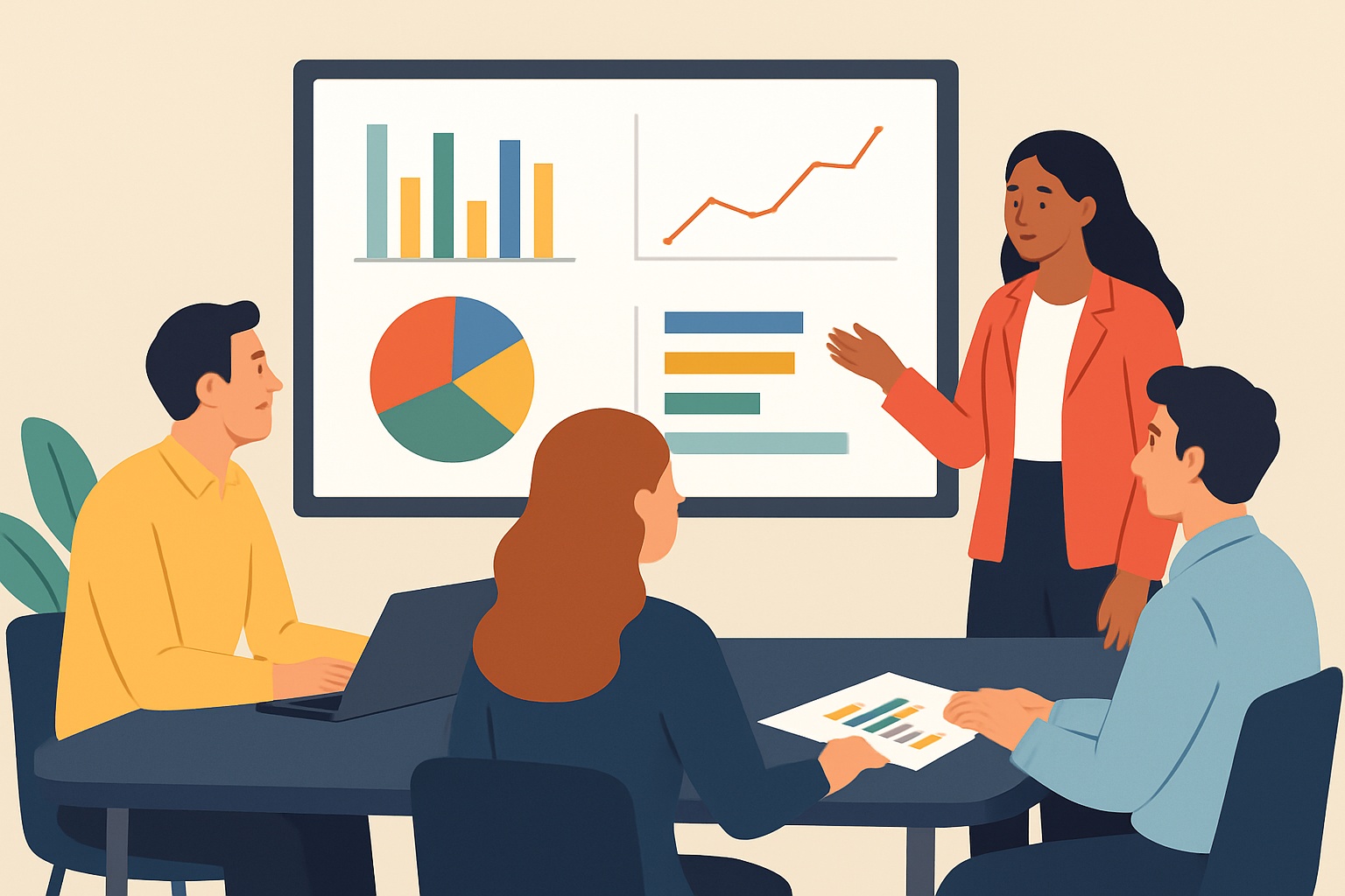 Team analyzing product performance data