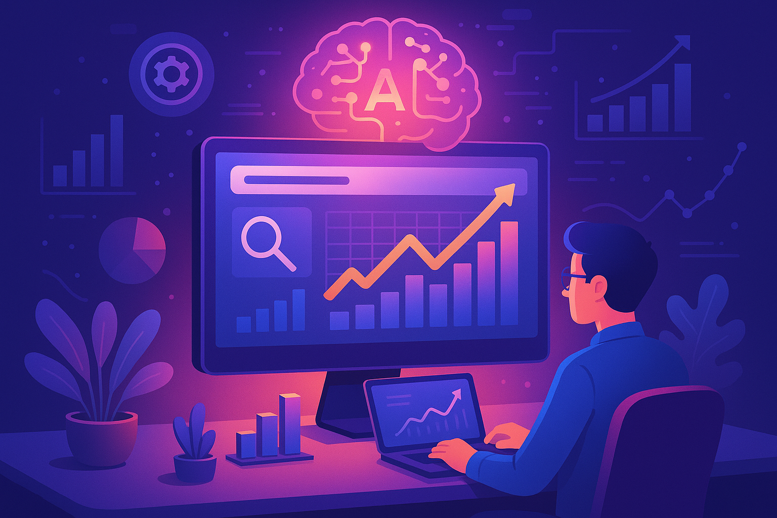 Futuristic SEO tools enhancing digital visibility