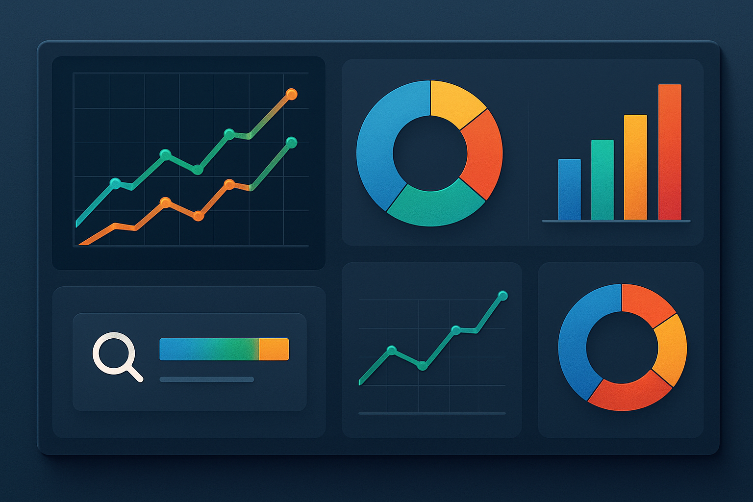 Comprehensive SEO analytics dashboard view