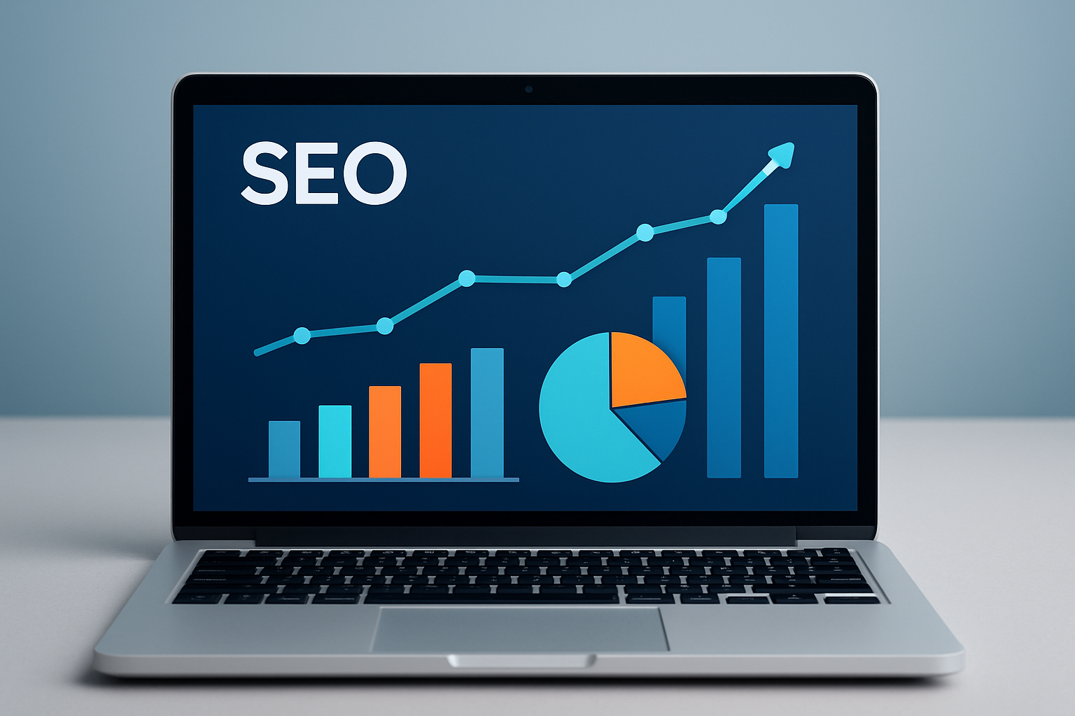 2025 SEO dashboard with growth trends