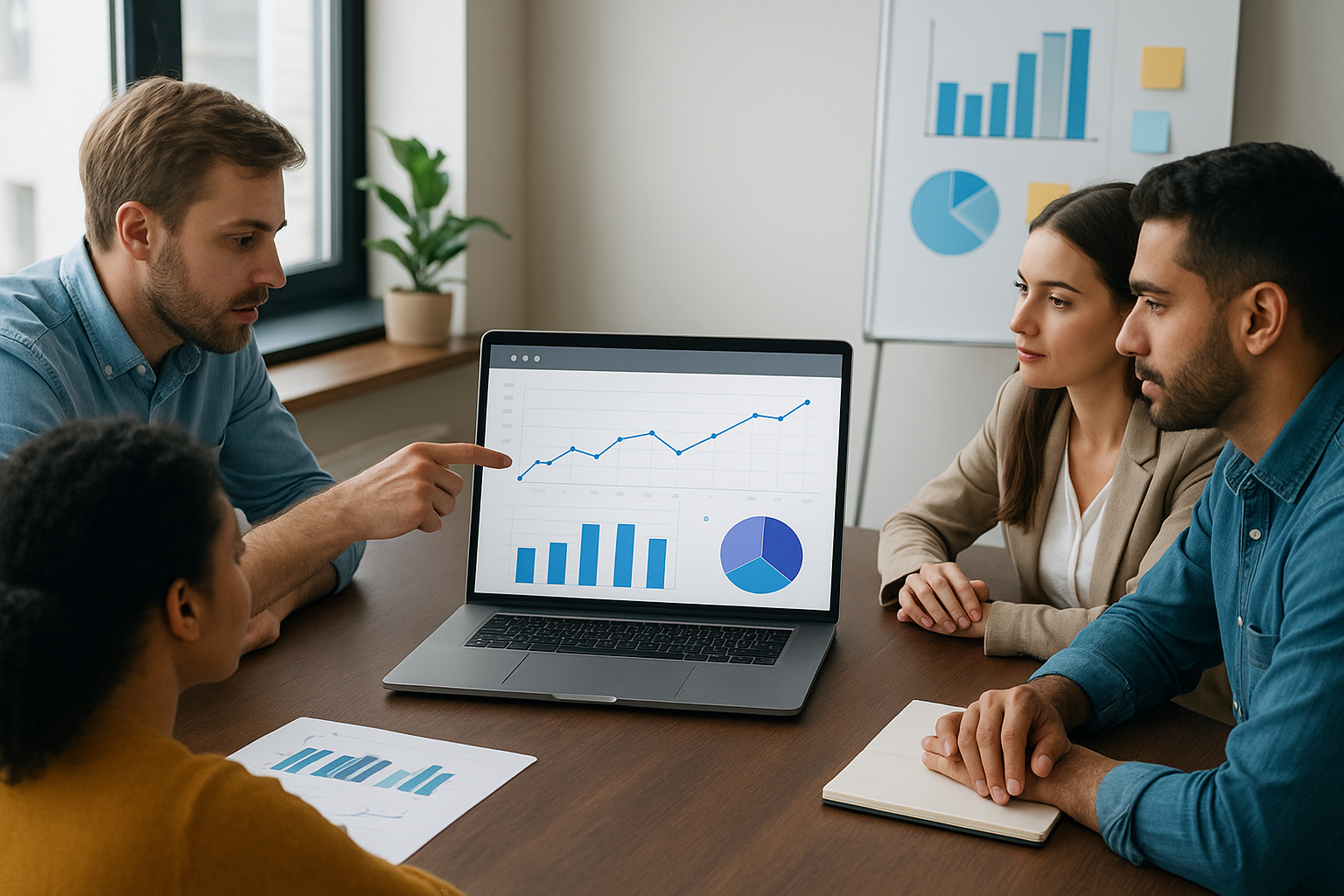 Team Analyzing Website Performance Data