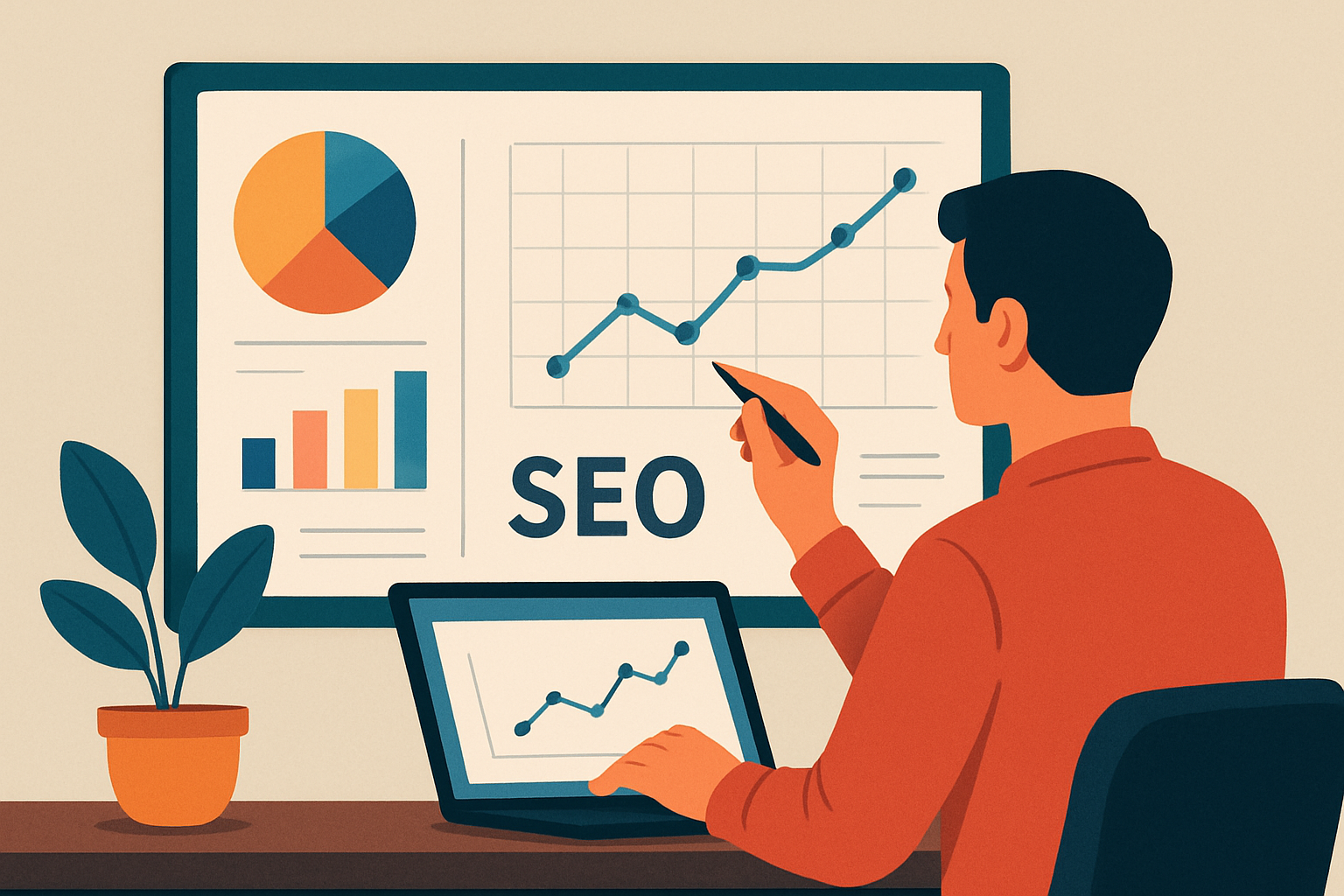 Analyzing SEO charts for strategic insights